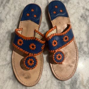 Orange & Blue jack rogers